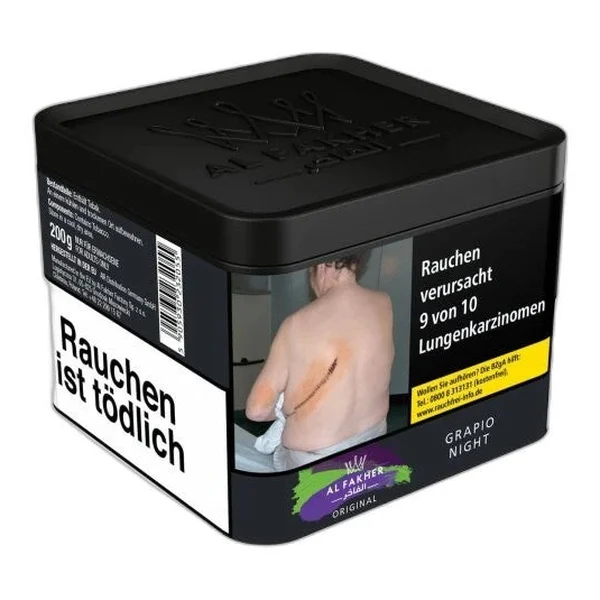 Al Fakher Grapio Night, Produktfoto